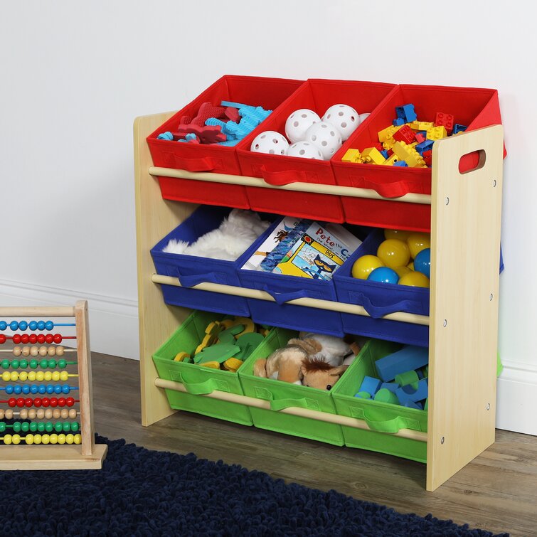 Toy box with clearance organizer